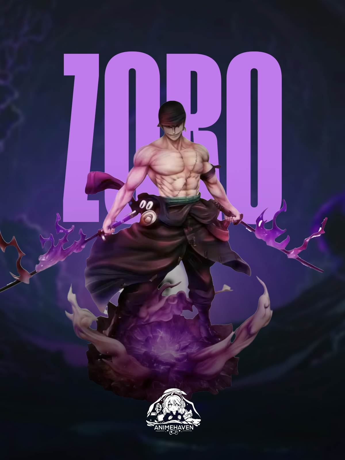 Statua Roronoa Zoro (One Piece) – GK Figure 28cm LED - LY Studio