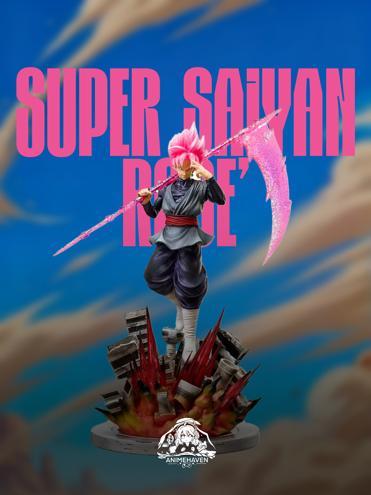 Goku Black Super Saiyan Rosé – Statua GK 45cm LED 1/6