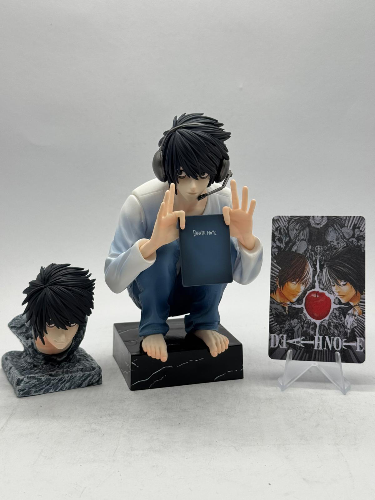 Action Figure L Lawliet (Death Note) - 15cm con Doppia Testa e Braccia Intercambiabili