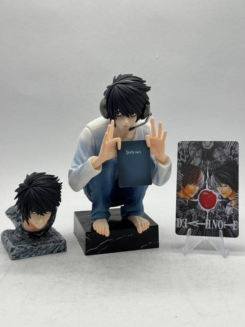 Action Figure L Lawliet (Death Note) - 15cm con Doppia Testa e Braccia Intercambiabili