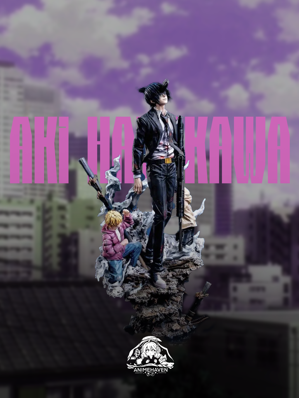 Aki Hayakawa Gun Devil Form (Chainsaw Man) – Statua 33cm 1/6 GK Figure (Deluxe Edition)