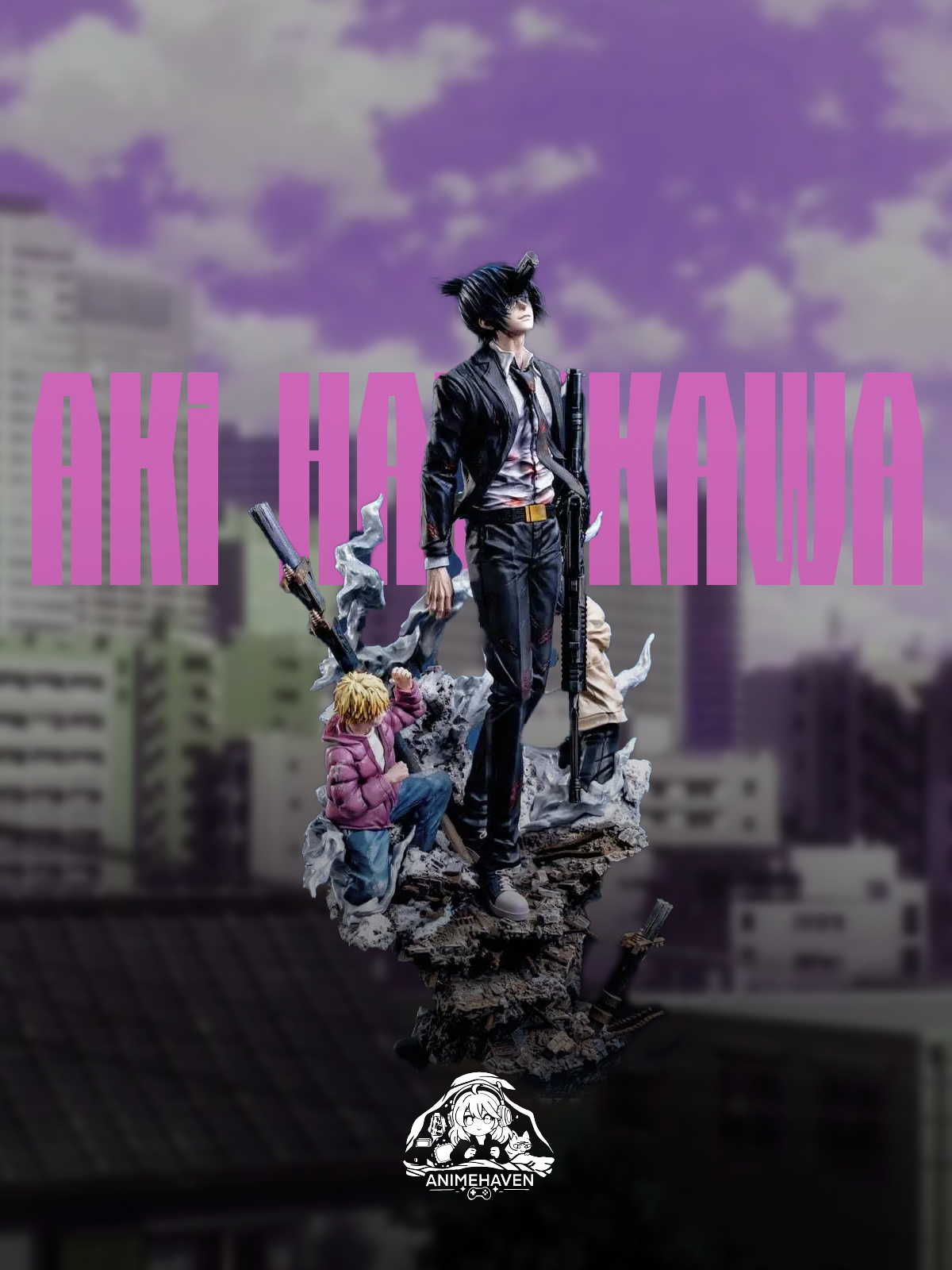 Aki Hayakawa Gun Devil Form (Chainsaw Man) – Statua 33cm 1/6 GK Figure (Deluxe Edition)