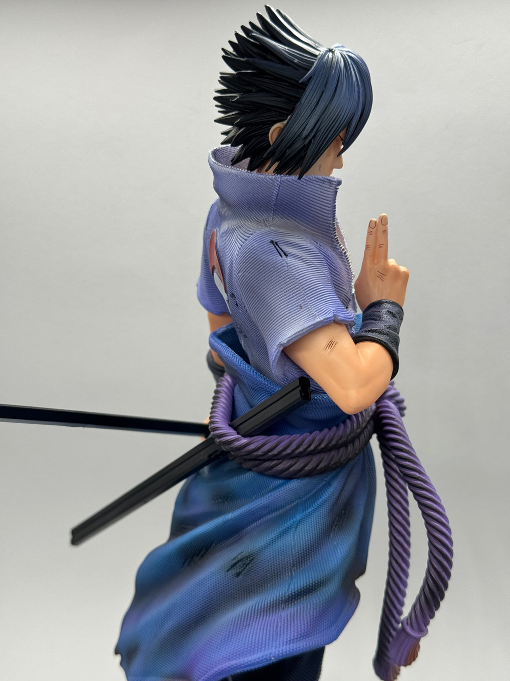 Sasuke Uchiha GK Figure Style 35cm LED CK Studio - Statua Anime in PVC Doppia Testa