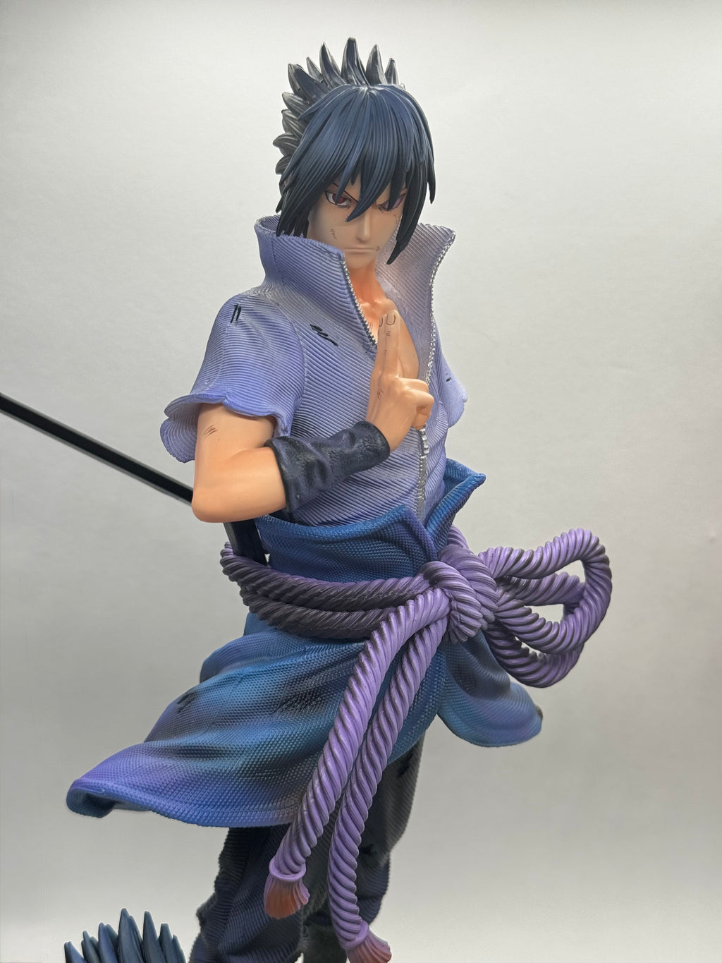 Sasuke Uchiha GK Figure Style 35cm LED CK Studio - Statua Anime in PVC Doppia Testa