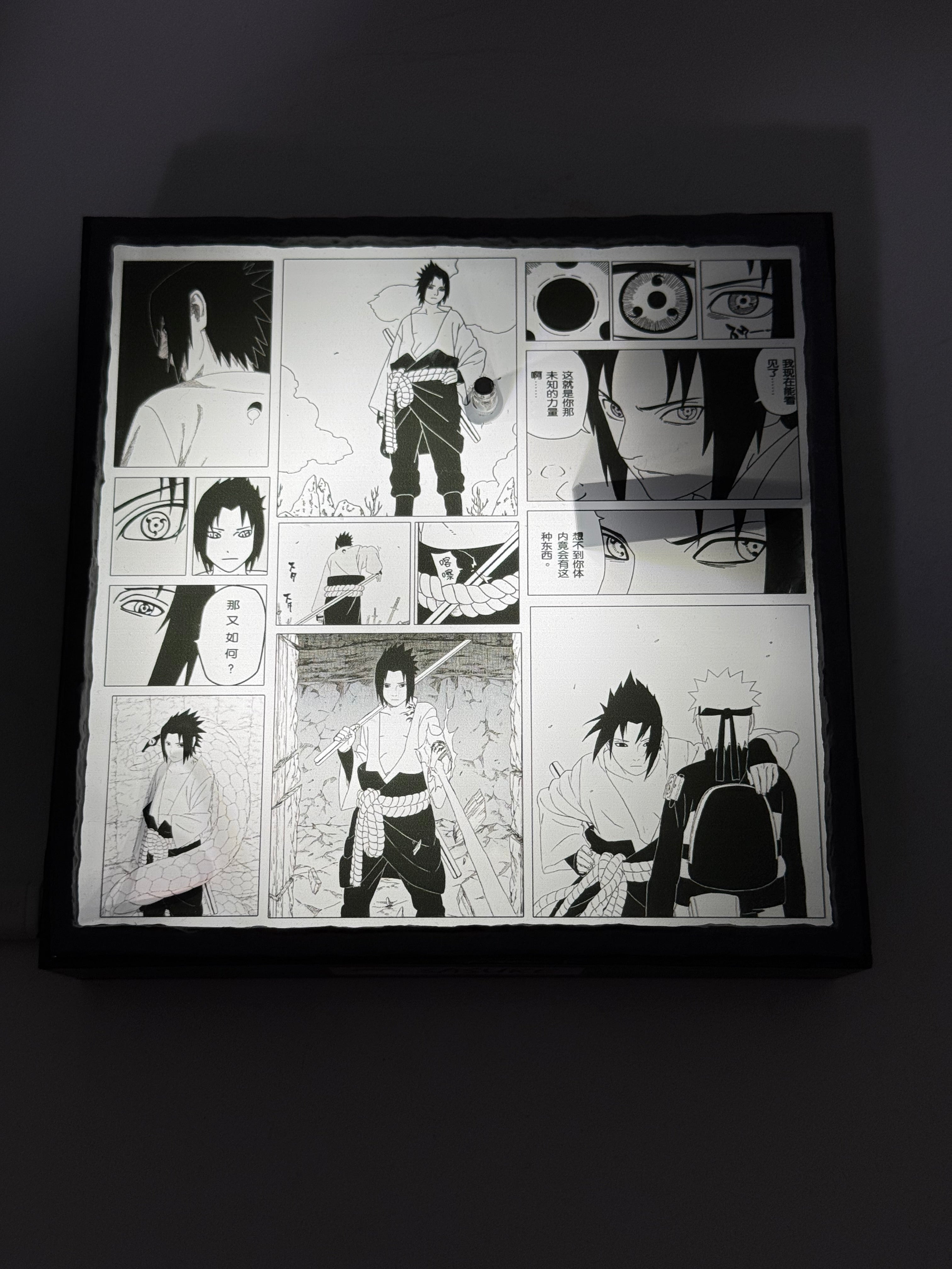Sasuke Uchiha GK Figure Style 35cm LED CK Studio - Statua Anime in PVC Doppia Testa