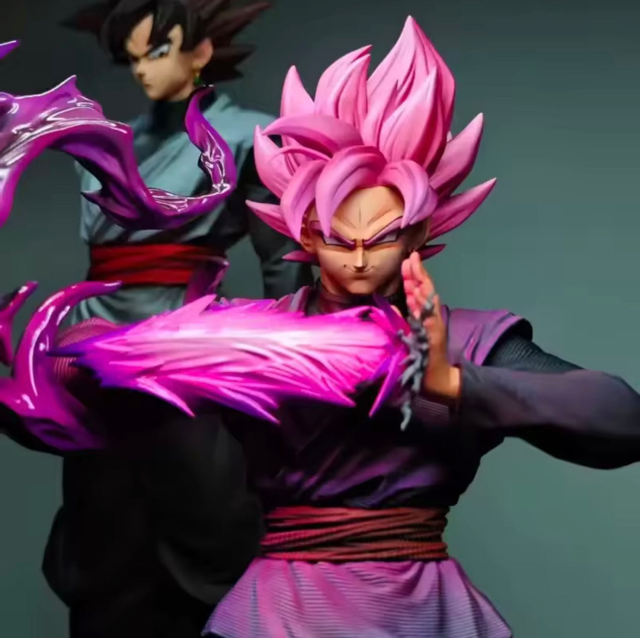 Statua Black Goku & Super Saiyan Rosé Dragon Ball Super - JT Studio GK Figure 38cm