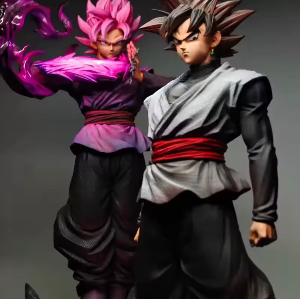 Statua Black Goku & Super Saiyan Rosé Dragon Ball Super - JT Studio GK Figure 38cm
