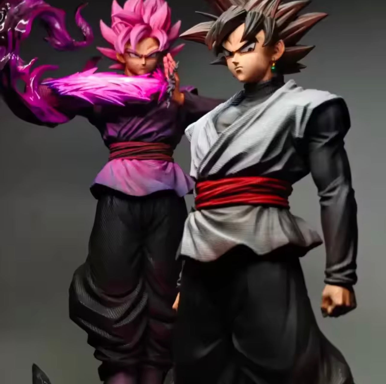 Statua Black Goku & Super Saiyan Rosé Dragon Ball Super - JT Studio GK Figure 38cm