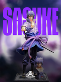 Sasuke Uchiha GK Figure Style 35cm LED CK Studio - Statua Anime in PVC Doppia Testa