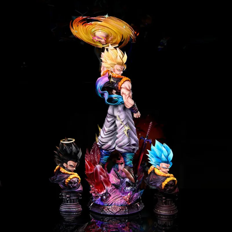 Figure Gogeta Dragon Ball 45cm JT Studio GK Figure PVC - Tre Teste Intercambiabili
