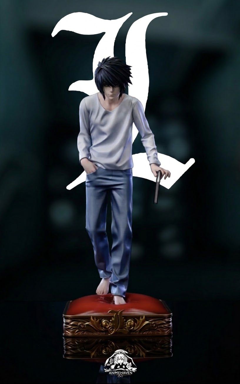 Statua Action Figure L Lawliet (Death Note) - 30cm con Braccia Intercambiabili e Base Premium