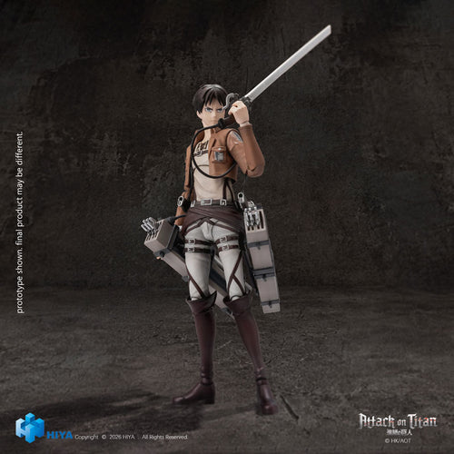 Action Figure Levi Ackerman ed Eren Yeager Attack On Titan Hiya Toys 1/12 [PRE-ORDER]