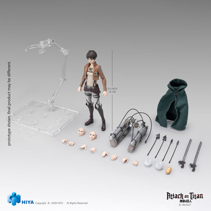 Action Figure Levi Ackerman ed Eren Yeager Attack On Titan Hiya Toys 1/12 [PRE-ORDER]
