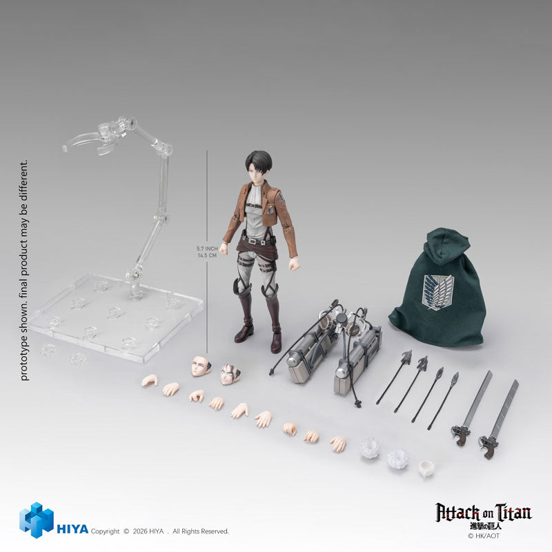 Action Figure Levi Ackerman ed Eren Yeager Attack On Titan Hiya Toys 1/12 [PRE-ORDER]