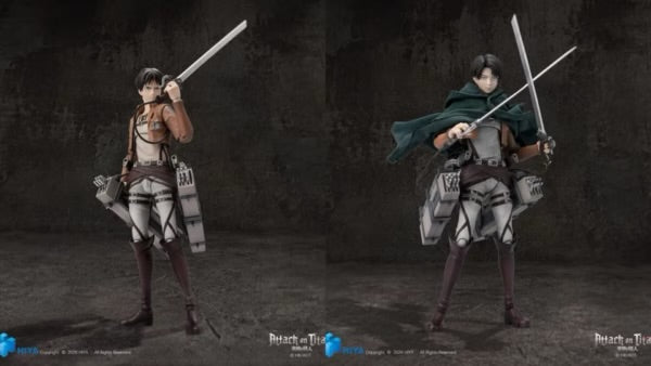 Action Figure Levi Ackerman ed Eren Yeager Attack On Titan Hiya Toys 1/12 [PRE-ORDER]