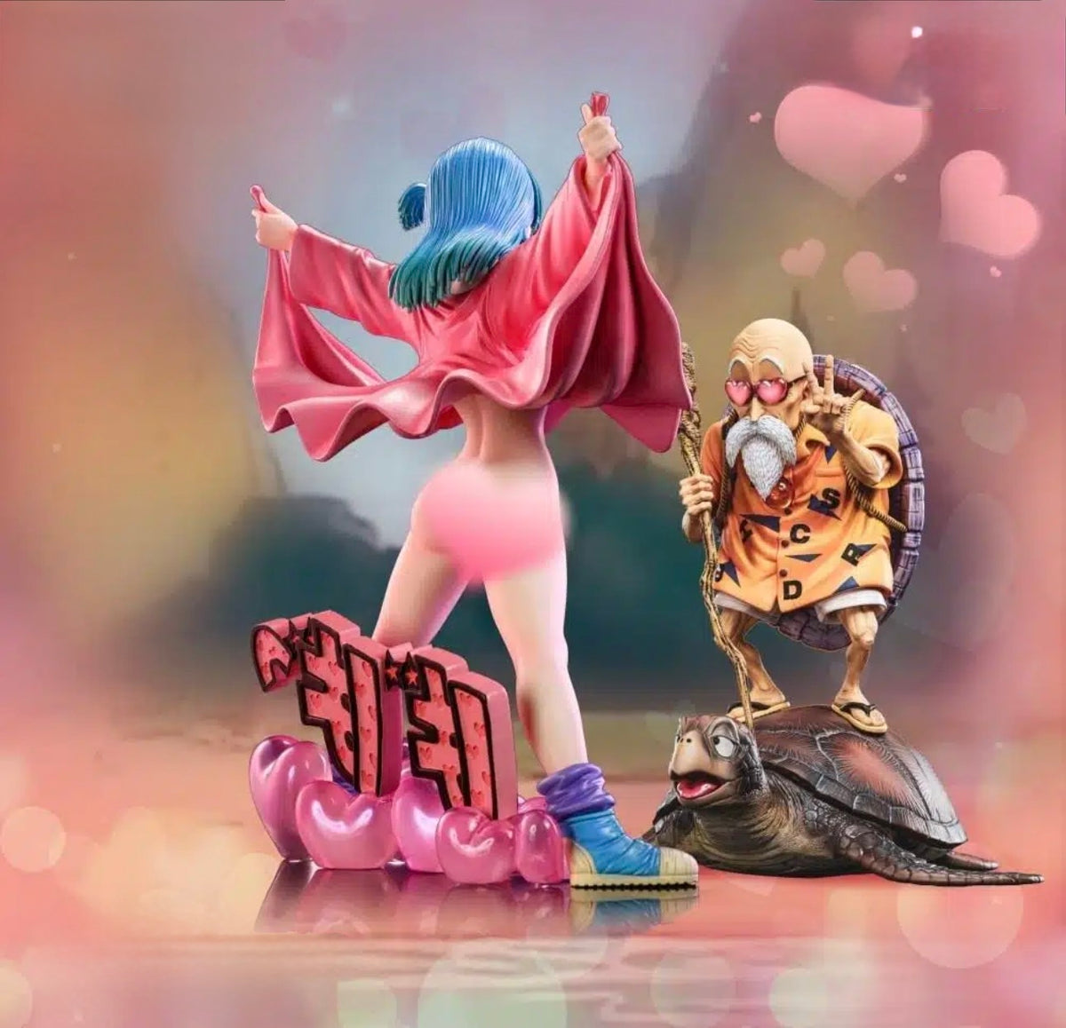 Statua Bulma - Dragon Ball LK Studio GK Figure 23cm (Pink Dress Ver.)