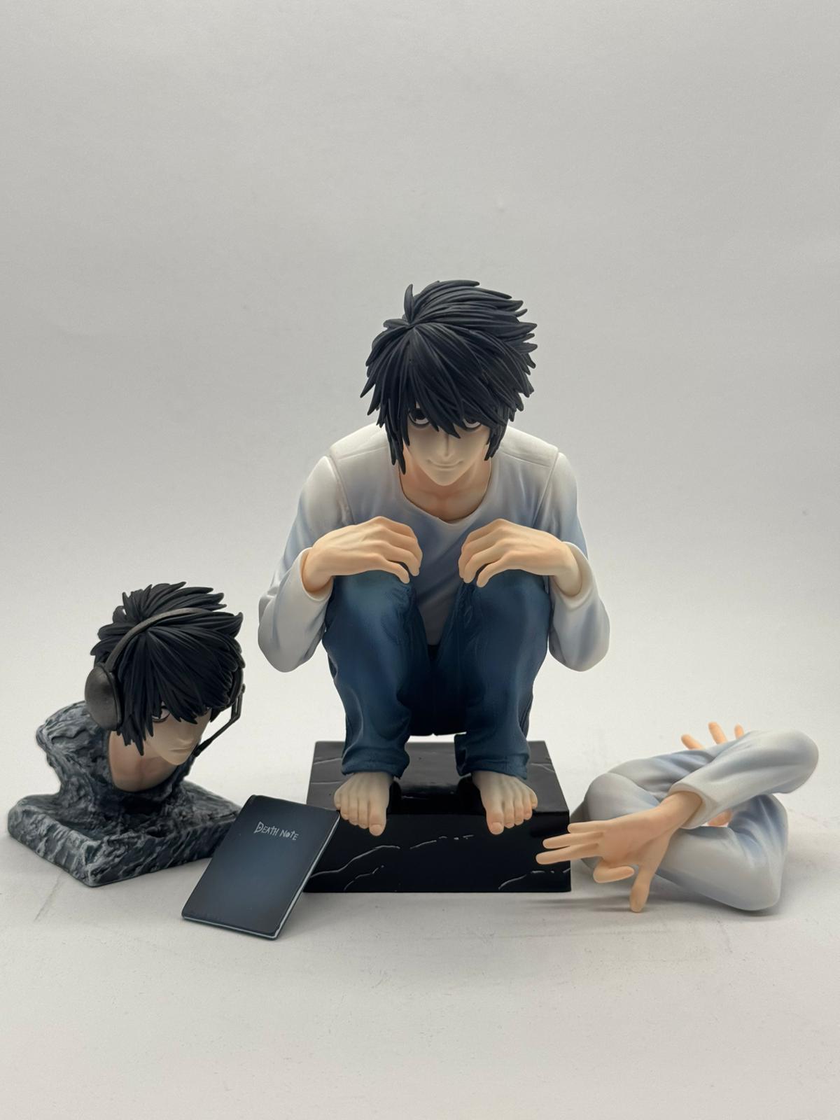 Action Figure L Lawliet (Death Note) - 15cm con Doppia Testa e Braccia Intercambiabili