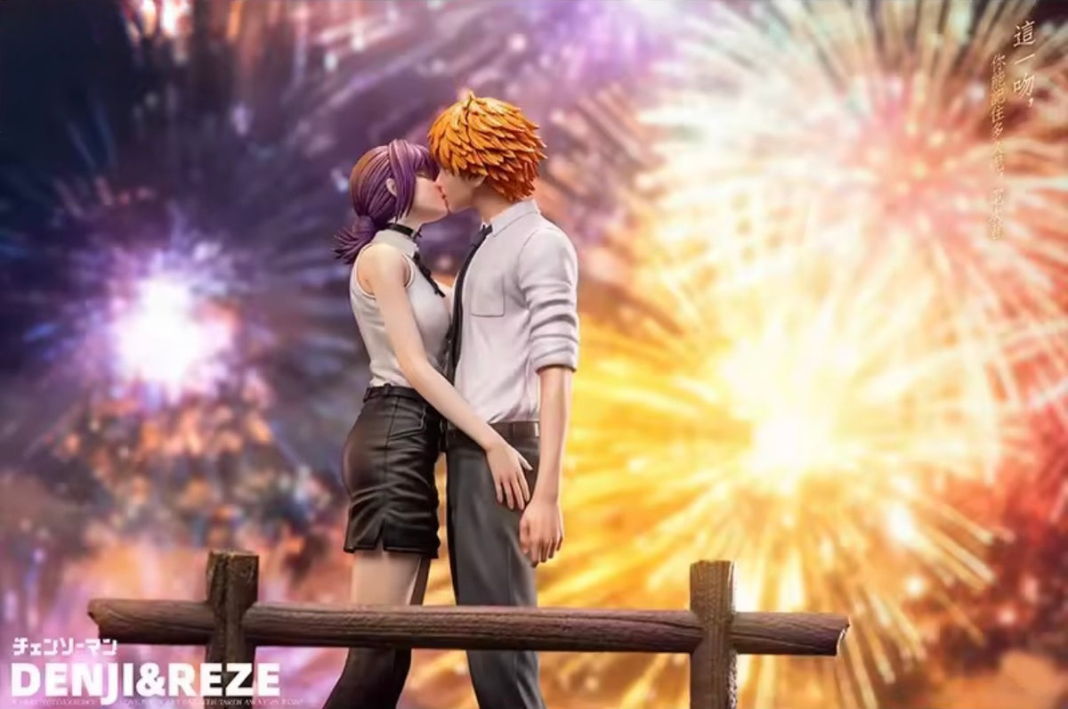 Statua Denji & Reze (Kiss Scene Ver.) - Chainsaw Man LK Studio GK Figure 32cm
