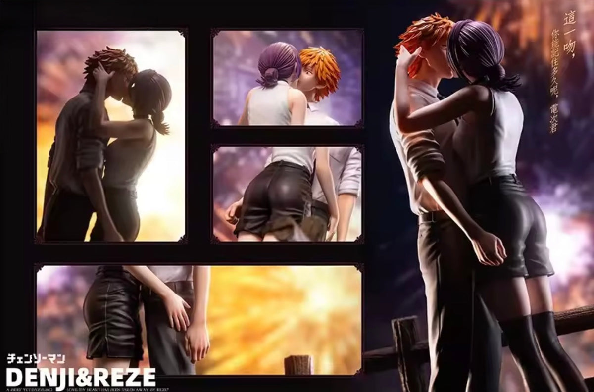 Statua Denji & Reze (Kiss Scene Ver.) - Chainsaw Man LK Studio GK Figure 32cm