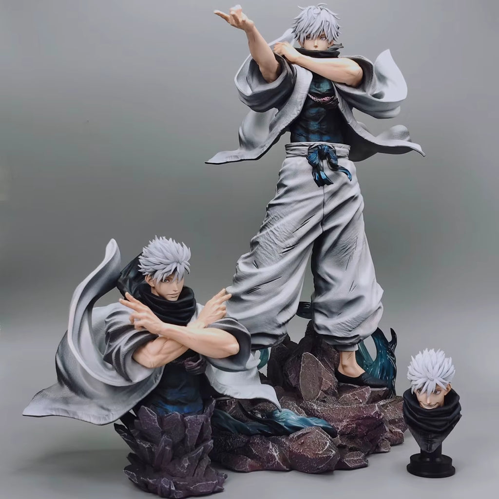 Statua Gojo Satoru - GK Figure PVC 36cm (Doppio Busto + 3 Teste)