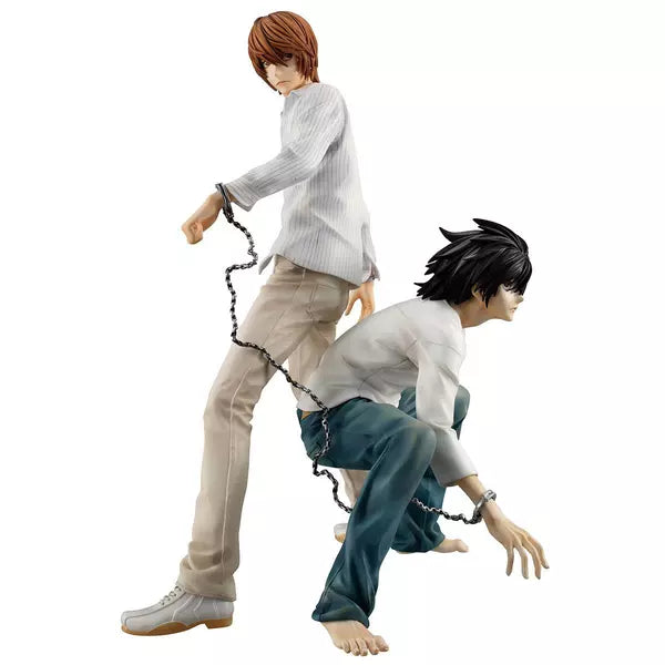 Statua Light Yagami & L Lawliet (Handcuffs Ver.) - Death Note GK Figure 24cm