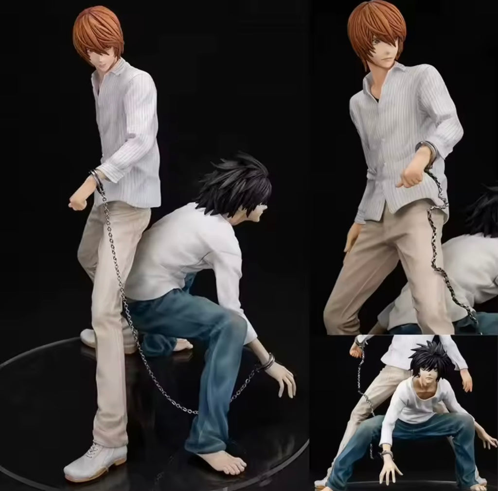 Statua Light Yagami & L Lawliet (Handcuffs Ver.) - Death Note GK Figure 24cm
