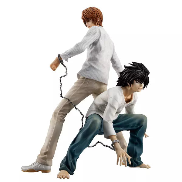 Statua Light Yagami & L Lawliet (Handcuffs Ver.) - Death Note GK Figure 24cm
