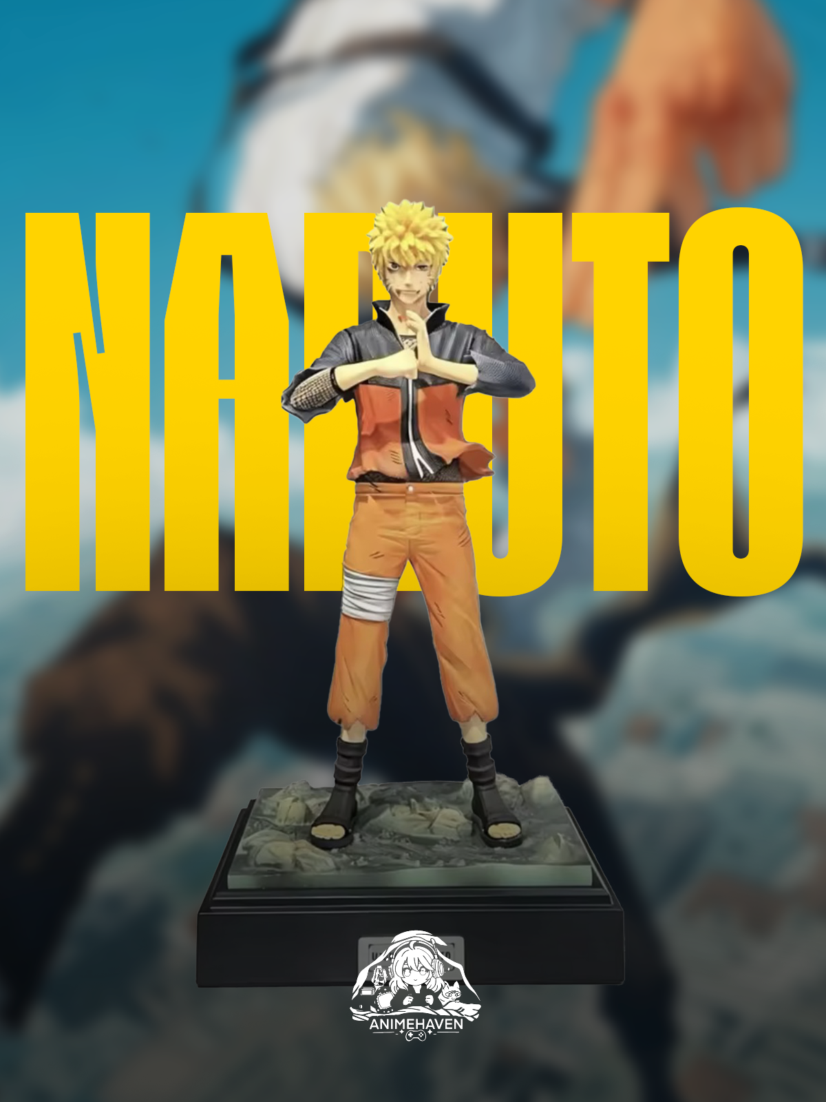 Naruto Uzumaki GK Figure 33cm Qiji Studio - Statua Anime in PVC da Collezione