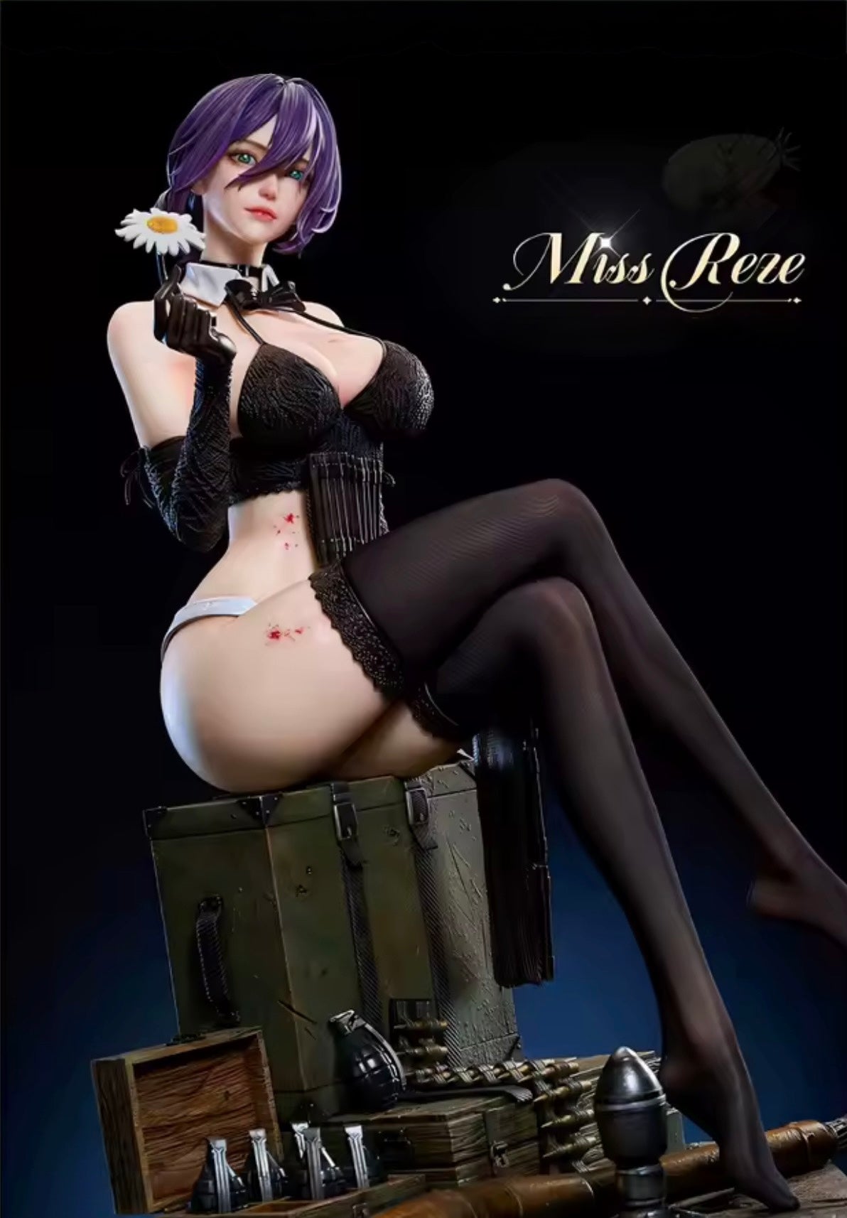 Statua Reze Miss Bomb Ver. 1/4 Scale - Chainsaw Man GK Figure Diorama 43cm