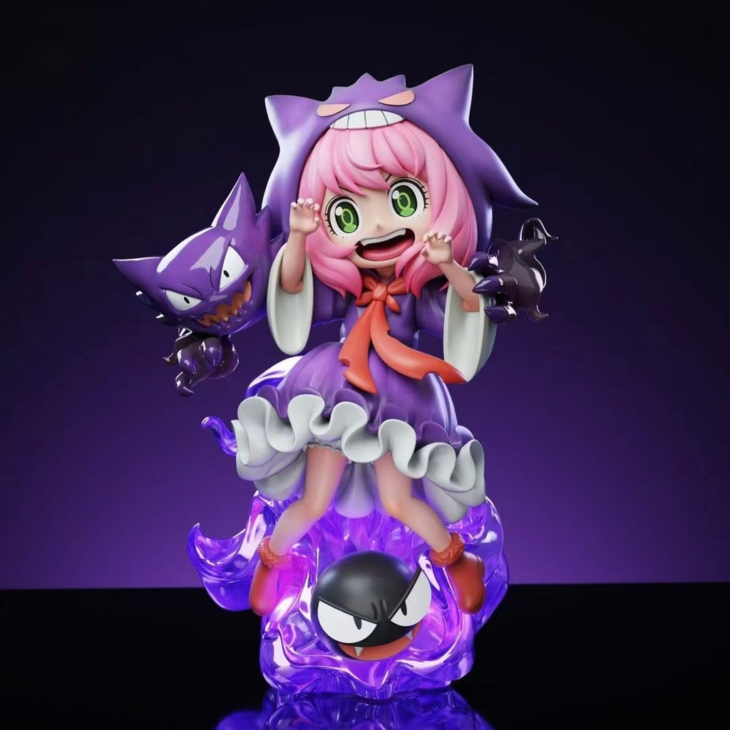 Statua Anya Forger Cosplay (Gengar Ver.) Spy x Family X Pokémon GK Figure 18cm