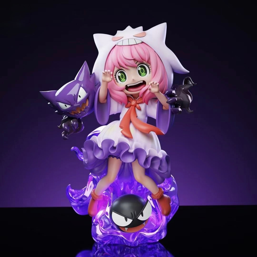 Statua Anya Forger Cosplay (Gengar Ver.) Spy x Family X Pokémon GK Figure 18cm
