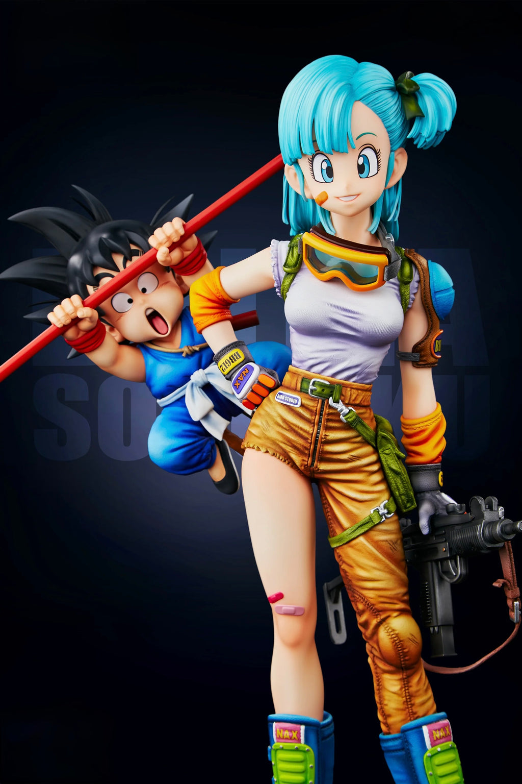 Statua Bulma & Son Goku - Dragon Ball Z GK Figure 26,5cm