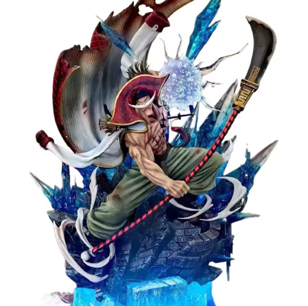 Statua Edward Newgate Barbabianca - One Piece GK Figure 38cm LED