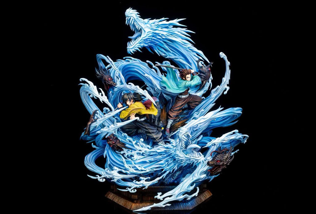 Statua Giyu Tomioka ed Tanjiro Kamado Kimetsu No Yaiba JueYu Studio Resin Statue 1/6 [PRE-ORDER]