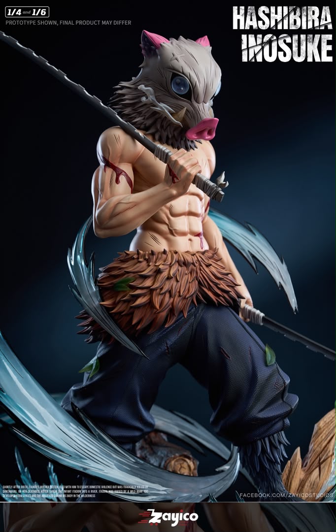 Statua Inosuke Hashibira Kimetsu No Yaiba Zayico Studio Resin Statue [PRE-ORDER]