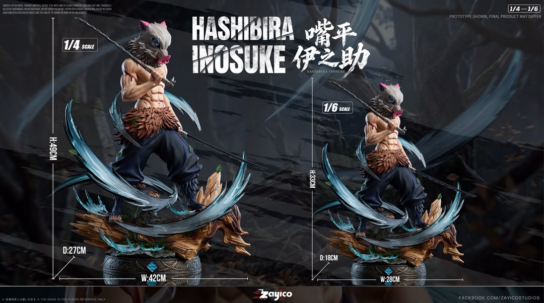 Statua Inosuke Hashibira Kimetsu No Yaiba Zayico Studio Resin Statue [PRE-ORDER]