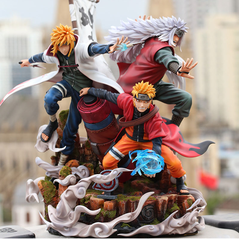 Statua Jiraiya x Minato x Naruto - Naruto Shippuden GK Figure 41cm