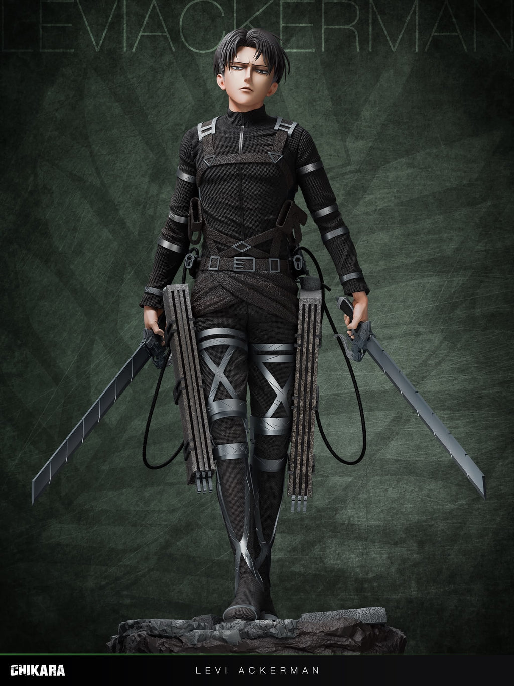 Statua Levi Ackerman V2 - Attack on Titan Chikara Studio Resin Statue [PRE-ORDER]