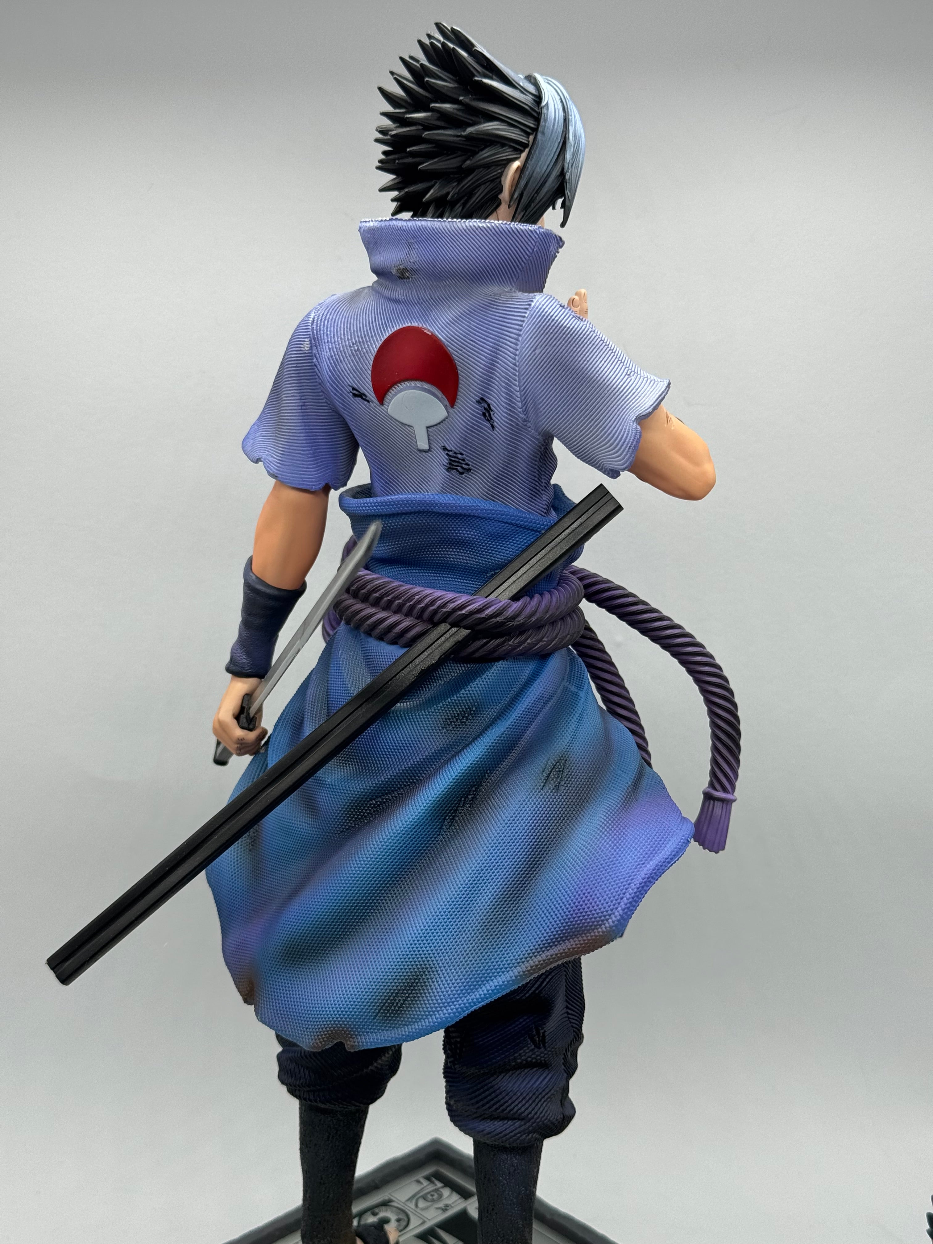 Sasuke Uchiha GK Figure 35cm LED CK Studio - Statua Anime in PVC Doppia Testa