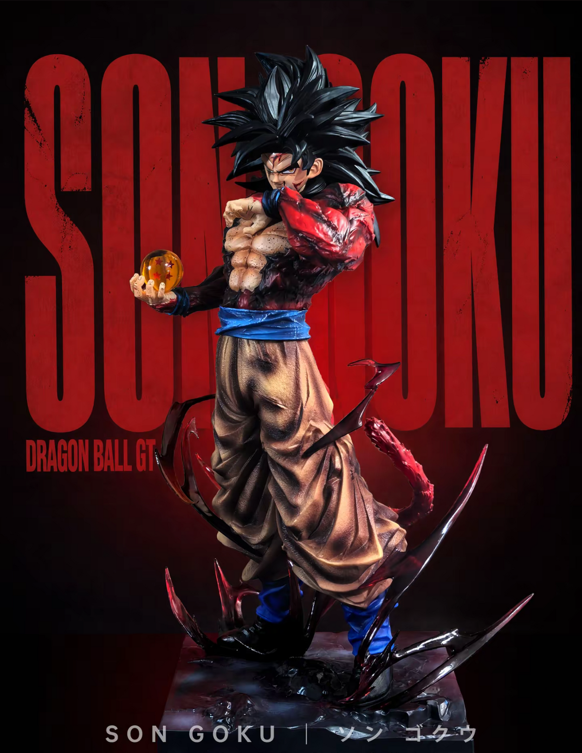 Statua Son Goku Super Saiyan 4 - Dragon Ball GT LK Studio GK 34cm